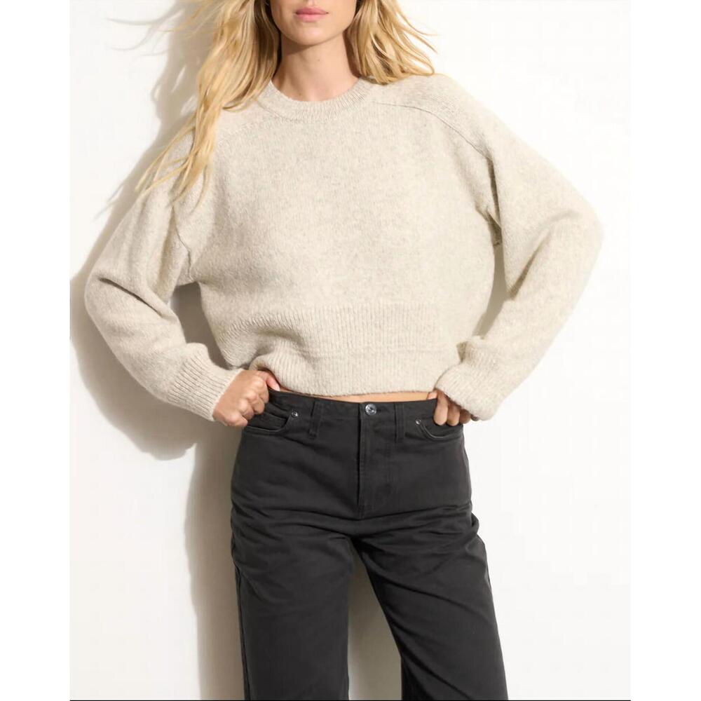 NEW ROWAN marfa crew neck sweater in fieldstone
